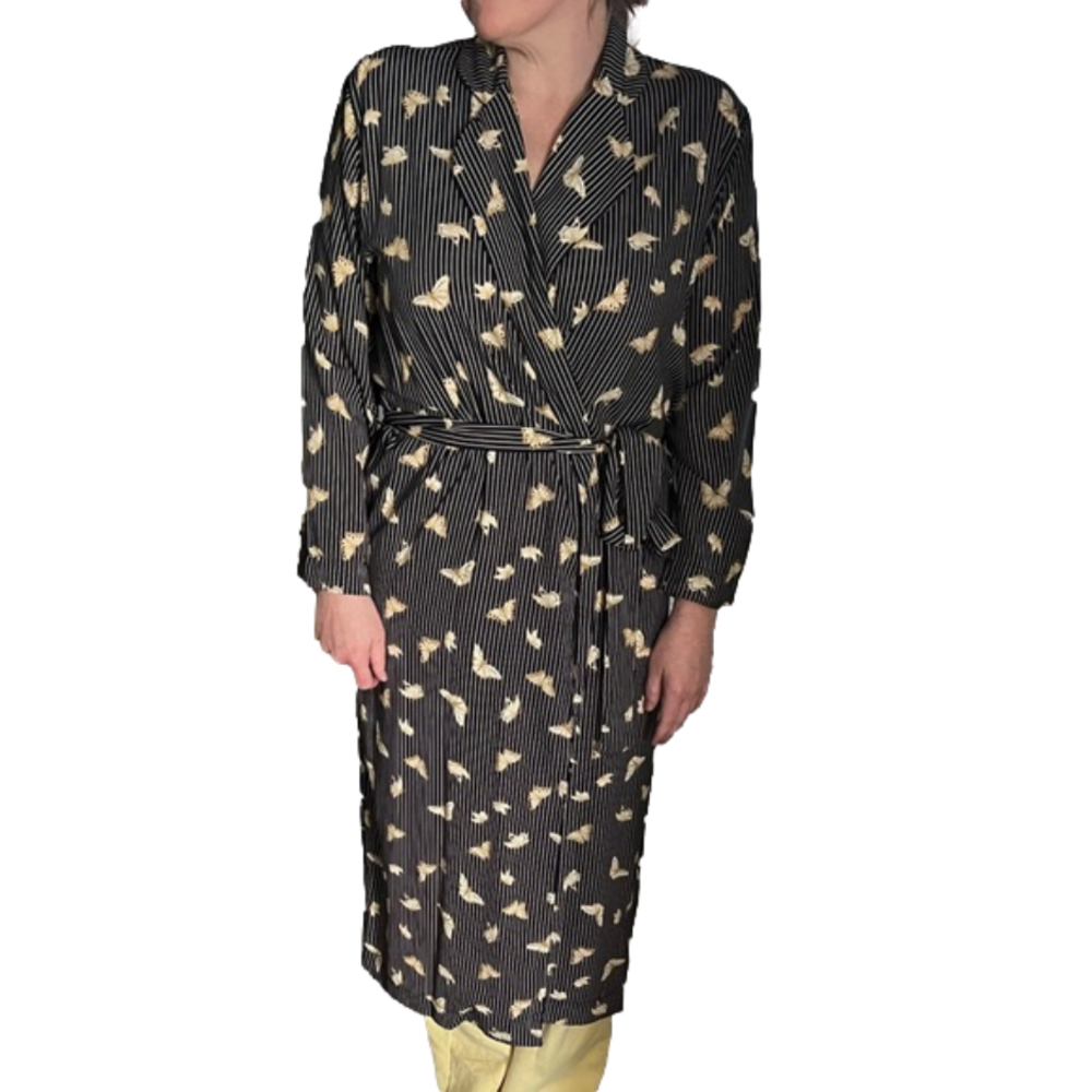 Striped Butterfly Robe Dress